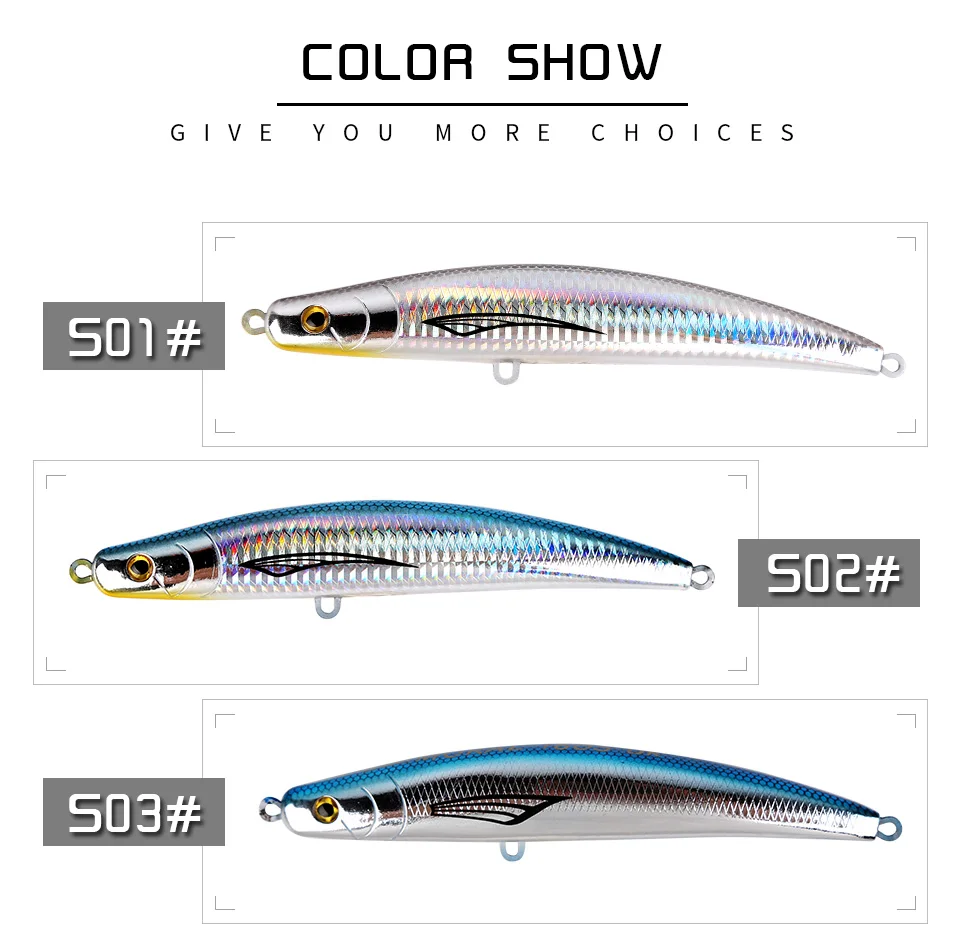 Kingdom Fishing Lures 160mm 75g 1pc Large Sea Fishing Lure Sinking Pencil Hard Baits Suitable For L arge Fish on Boat fishing Model 6508 (5)