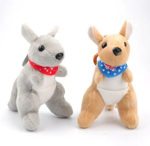 The scarf Australian kangaroo fluffy widgets that doll Small pendant stuffed kangaroo machine doll mixed model