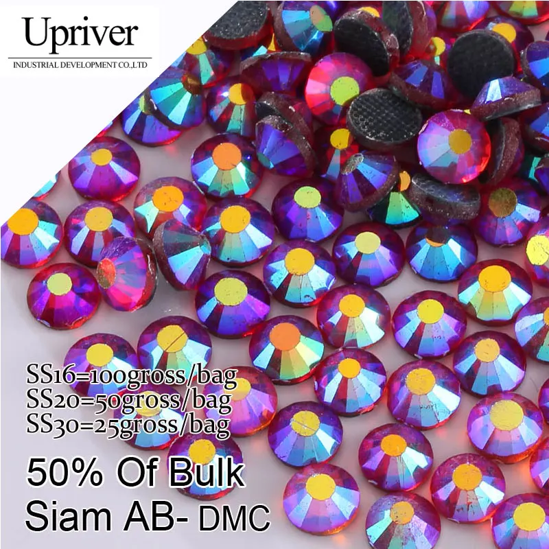 

Bulk Packing Shiny Stones Flatback Best Quality SS6 SS10 SS16 SS20 SS30 Siam AB Hotfix Rhinestones
