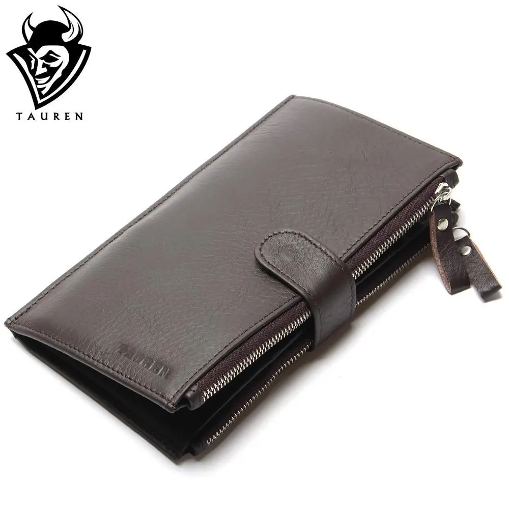 Wholesale China Manufacturer Man Wallet 100 Genuine Leather Coffee