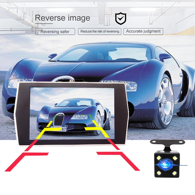 Dual Lens Car DVR Vehicle Camera Full HD 1080P 4 IPS Front+Rear Dash Cam  (2)