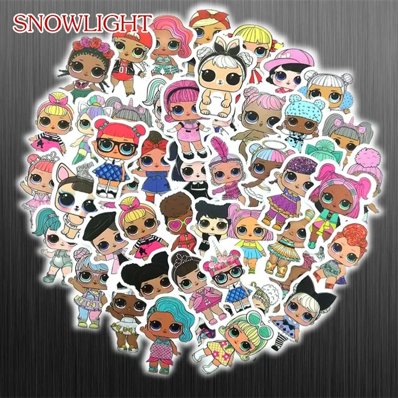 50pcs/lot Personality Doll Stickers Children