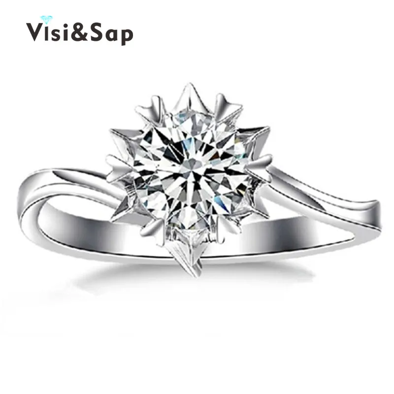 

Vissap Ring Set S925 Star Wedding Rings For Women White Gold plated Engagement Vintage zirconia bijoux HOT SALE Wholesale VSR015