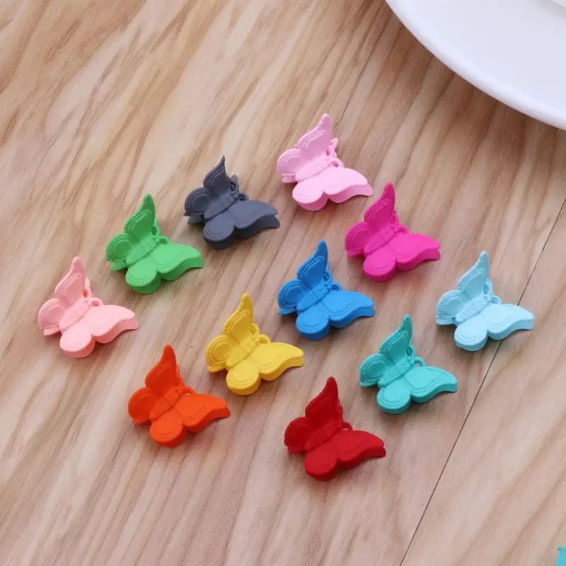 

2018 Hair Accessories Mini Hair Claws For Baby Multi Colors Plastic Hair Clips Butterfly Design Hair Clamps For Children