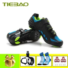 Tiebao; обувь для шоссейного велосипеда; sapatilha ciclismo; SPD-SL для велосипеда; обувь для езды на велосипеде; самозакрывающиеся кроссовки для езды на велосипеде