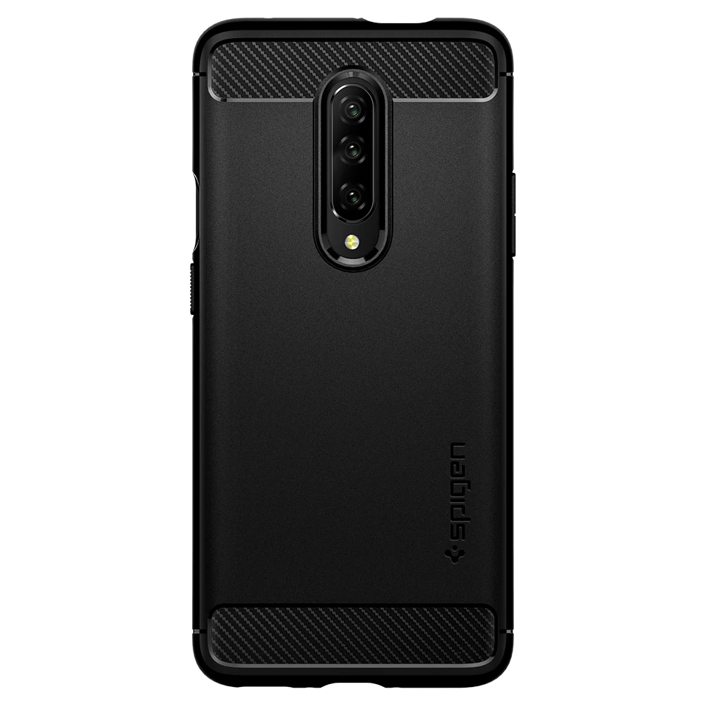 SPIGEN OnePlus 7/7 Pro/7 T/7 T Pro Чехол прочный армированный Матовый Черный Гибкий Мягкий ТПУ Противоскользящий ударопрочный чехол s