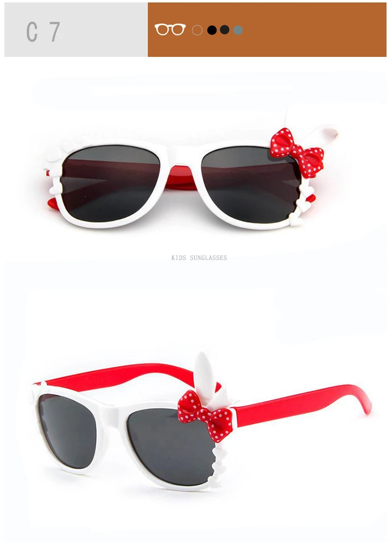 jumlai New Children Rabbit ears Sunglasses Kids Designer Shades For Girls Boys Goggle Baby Glasses Oculos Infantil  (12)