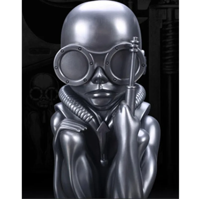 Холодное литье алюминия Ver Alien queen H. R. Giger Colophony ремесла скульптура настольное украшение G1489