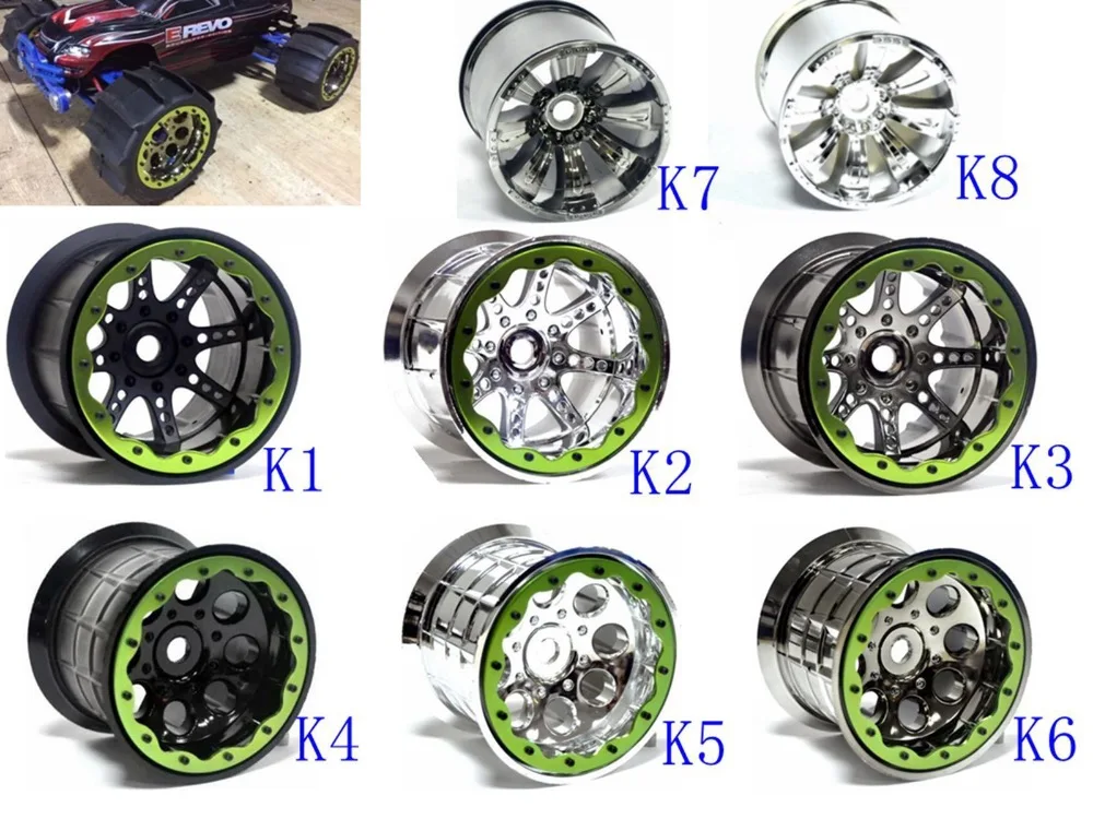 

1/8 3.8" Over size truck Beadlock Wheels fit PROLINE 40 Series Tires 2pcs