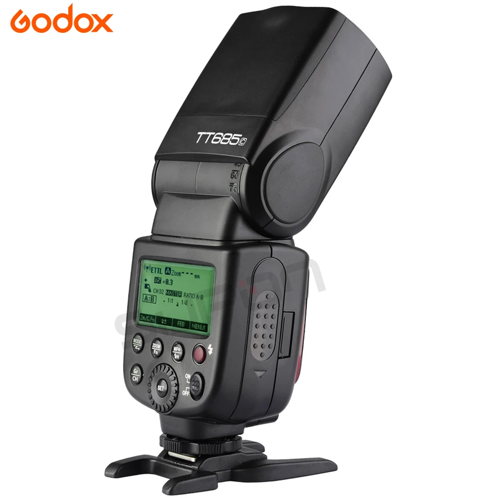 Вспышка Godox TT685C Speedlite 2 4G HSS E TTL для Canon EOS 70D 60D 5D2 5D3 6D 7D 650D 700D + XPRO C триггер 15*17