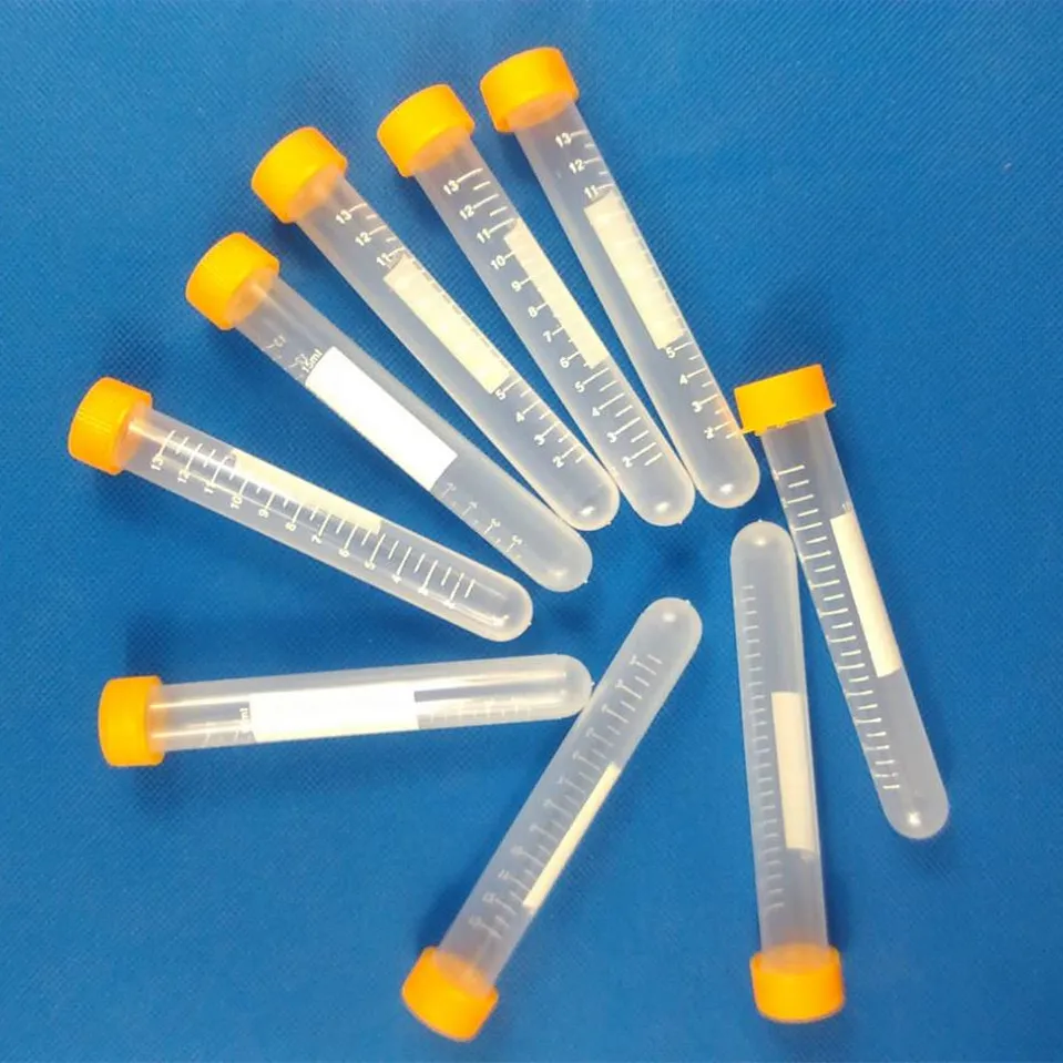 

20pcs/lot 15ml Plastic Test Tubes Centrifuge Tubes 13ml Scale with Screw cap Round Bottom Polypropylene Sample Tube