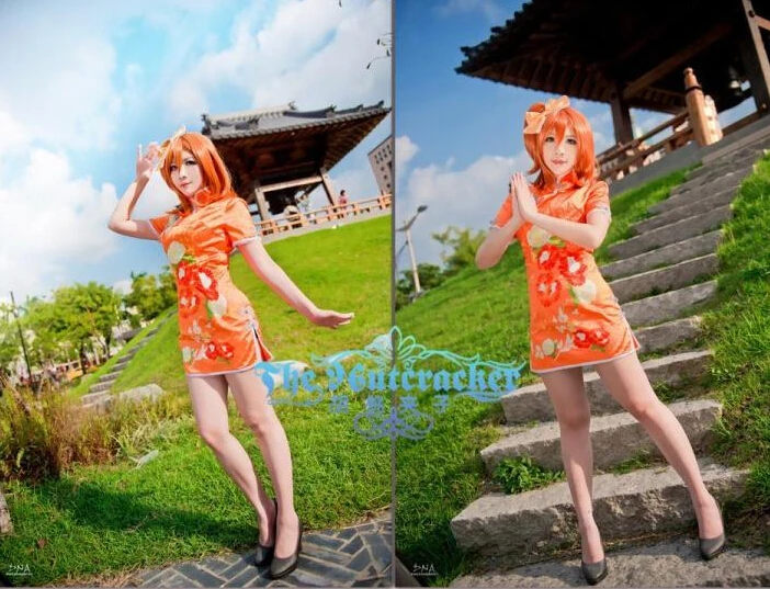 Love Live! Kousaka Honoka Cosplay Costume Uniform Lolita Awakening China wind cheongsam | Тематическая одежда и униформа