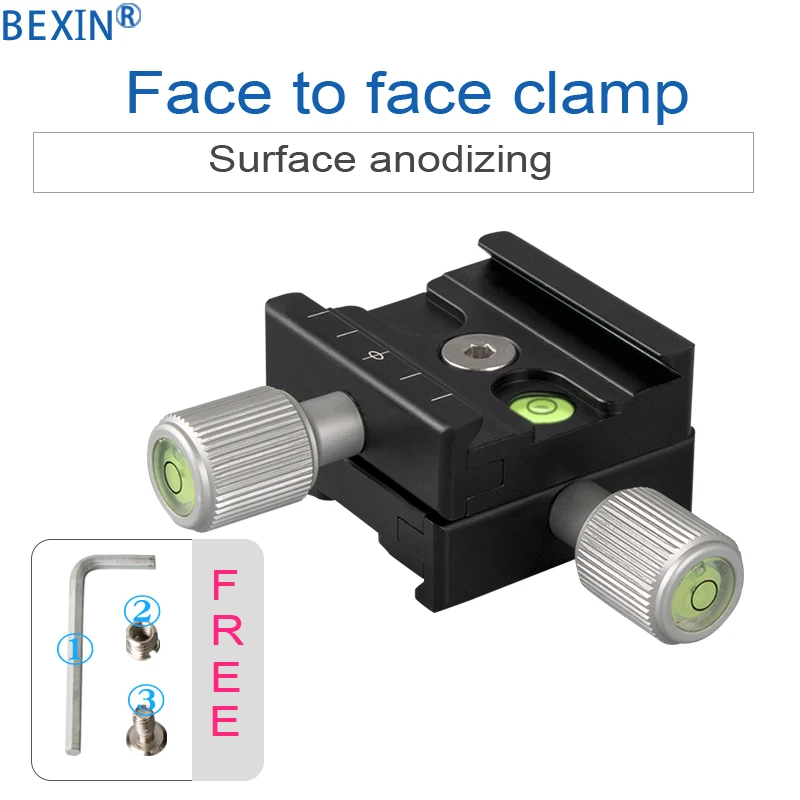 BEXIN QR50B Aluminium alloy Detachable Multifunction Quick Release Clamp for DSLR monopod camera Tripod Photography Clamp