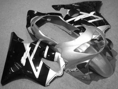 

Injection mold Fairing kit for HONDA CBR600F4 99 00 CBR600 F4 1999 2000 CBR 600 ABS Silver black Fairings set+gifts HC13