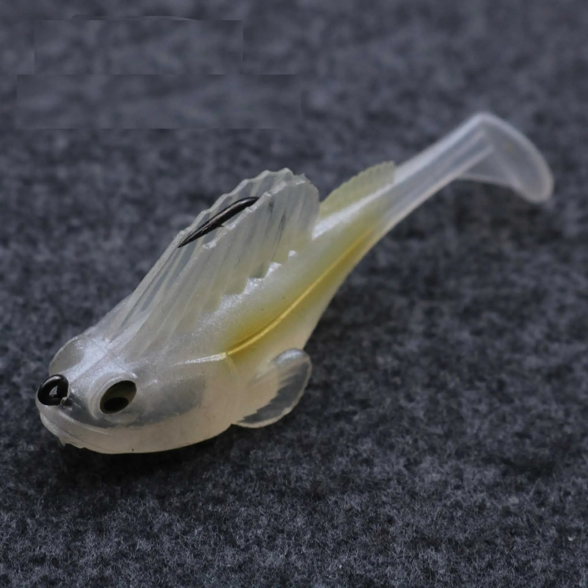 7.5cm 14.5g Goby Paddle Tail Swimbait Jig Head Hide Hook Design Fishing
