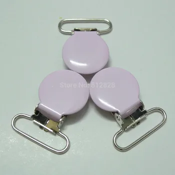 

25pcs 1'' 25mm #MD23 Light Pink Color Enamel Suspender Clips