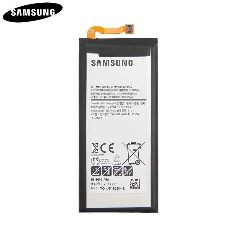 Подлинный сменный аккумулятор EB-BG891ABA для Sasmung Galaxy S7Active S7 Active 4000mAh подлинный аккумулятор для телефона