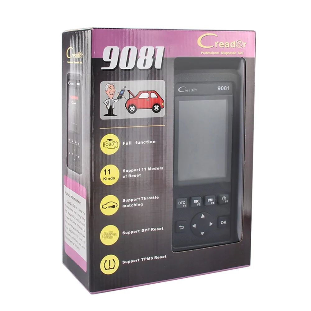 Launch Creader 9081 полный OBD2 сканер OBDII ODB2 Автоматическая Диагностика сканер CR9081 с ABS SRS TPMS масло EPB DPF сканер Automotivo