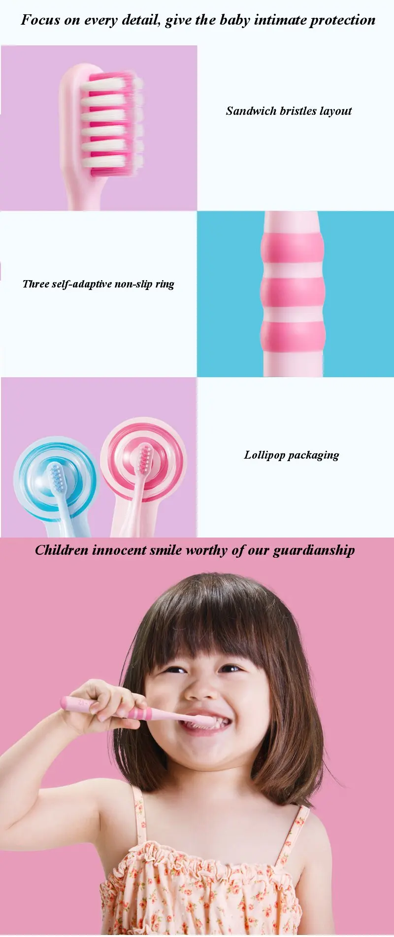 Xiaomi Children's Toothbrush Antibacterial Toughness Safe