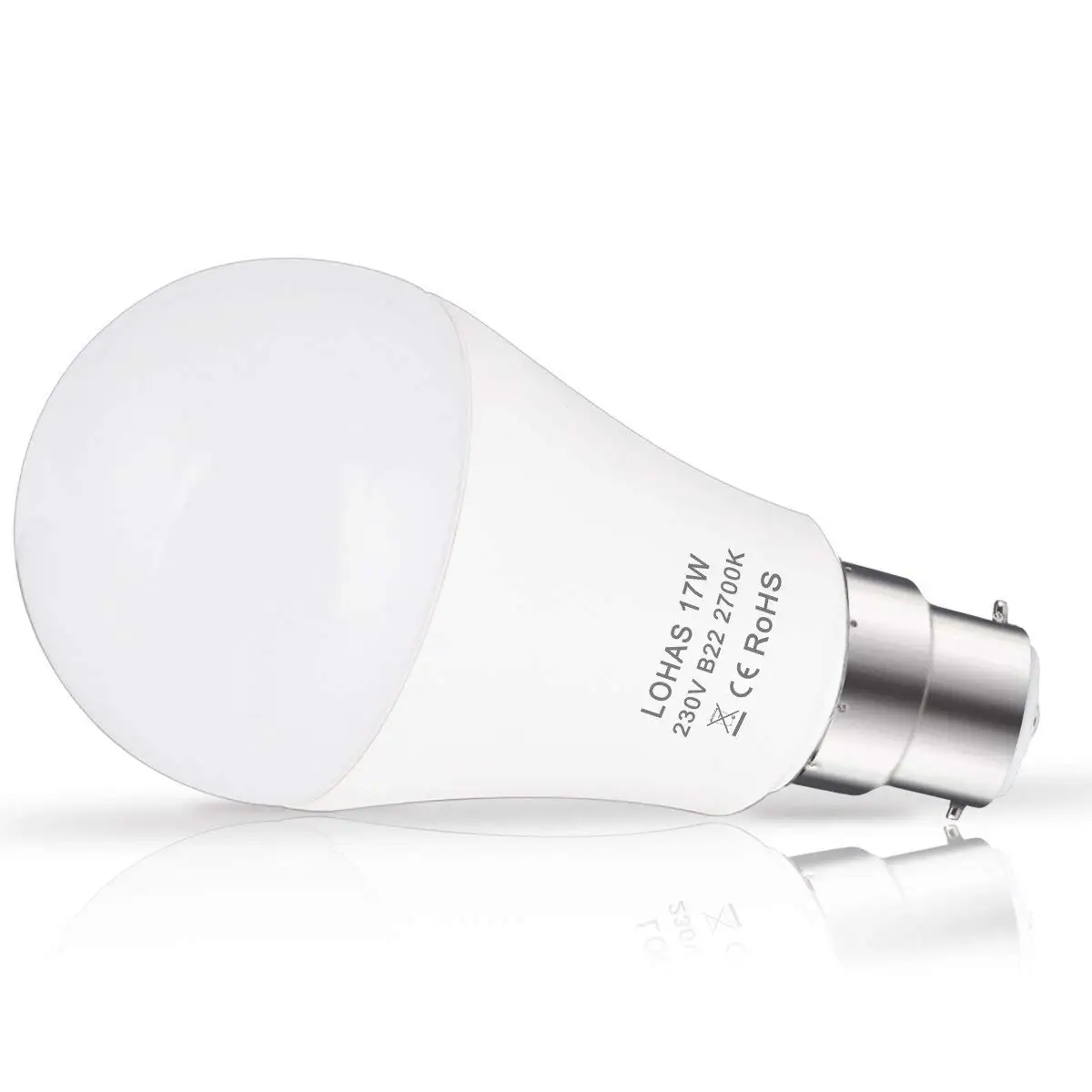 B22 Светодиодный лампы 150W эквивалент 17W светодиодный байонетный свет теплый белый 2700K супер яркий 1600LM энергосберегающий светильник, 4-Pack