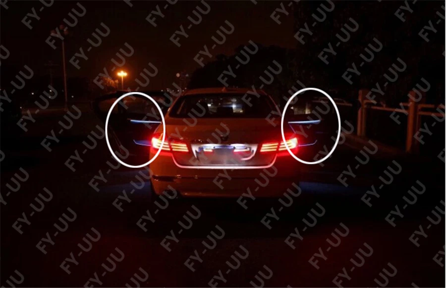 2 цвета интерьерный светодиодный светильник для окружающей среды в полоску с серебряной дверной чашей для BMW 5 серии F10/F11 13-17