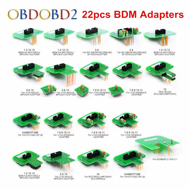  Best Quality 22pcs BDM Adapters KTAG KESS KTM Dimsport BDM Probe Adapters Full Set LED BDM Frame EC - 32889156694