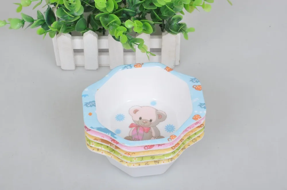 BBWY014 2pcs/set Octagonal bowls good quality baby feeding bowls