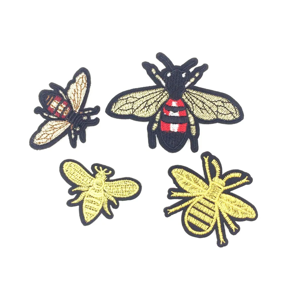 

Embroidered Iron On Patches For Clothing Beetle Bees Punk Appliques For Garment Iron On Stickers For Clothes DIY Sewing Badges