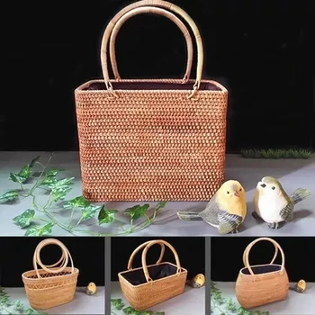 

Vietnamese rattan rattan shopping bag shopping basket storage willow basket storage box storage tank