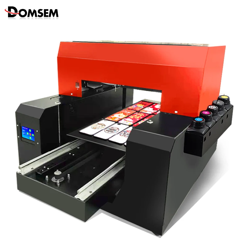 DOMSEM UV планшетный принтер многоцветная печать коммерческий A3 размер УФ