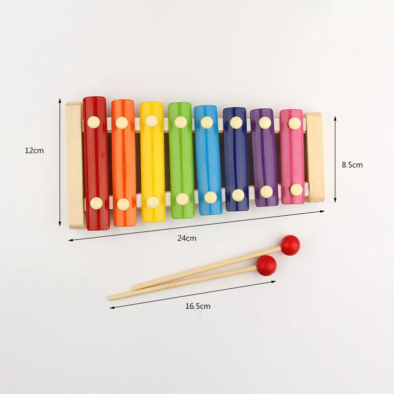 Children Creative Serinette kids Hand Knock Percussion Kids Early Education Wooden Musical Instrument Toys Gifts