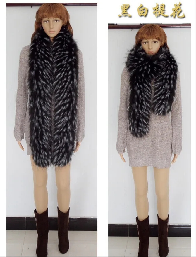 Купить лиса енот меховой воротник меховой шарф из искусственного меха ...