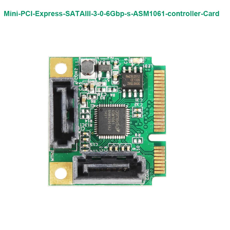 Карта контроллера Mini PCI-Express SATAIII 3,0 6Gbp/s ASM1061