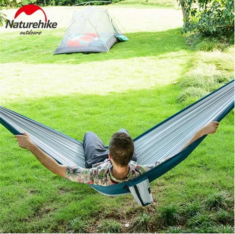 Naturehike открытый одиночный двойной гамаки утолщаются Кемпинг подвесная кровать Туризм качели Портативный Сверхлегкий Путешествия пикника