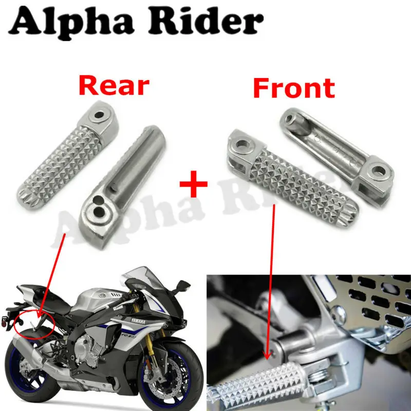 New Front & Rear Footpeg Anti Slip Foot Rest Pegs Aluminum for Yamaha