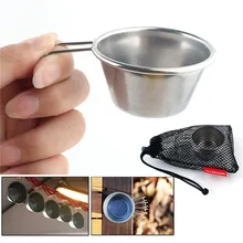1 Pcs Ultralight Mini Tea Cup Outdoor Camping Wine Glass stainless steel 304 Safety& Survival Z0810