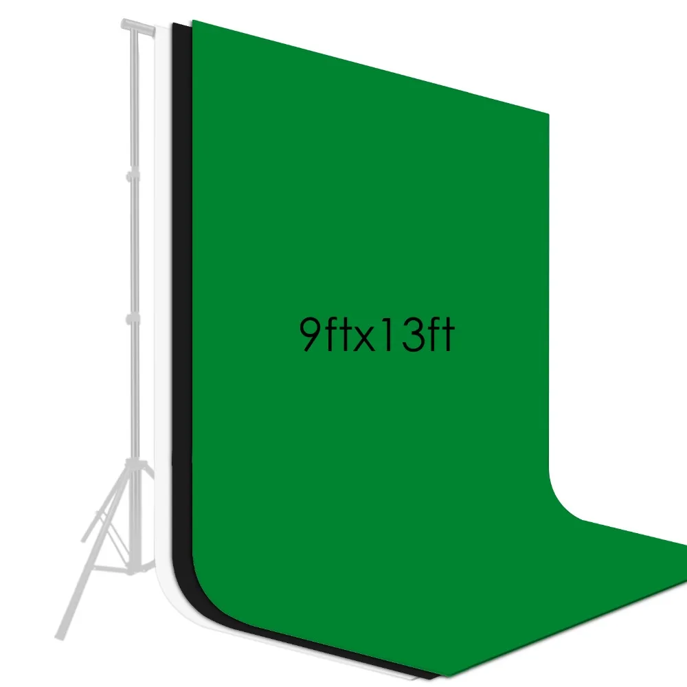 

Neewer 9 x 13 feet/2.8 x 4 meters Photography Background Photo Video Studio Fabric Backdrop Background Screen 3 Color Kit
