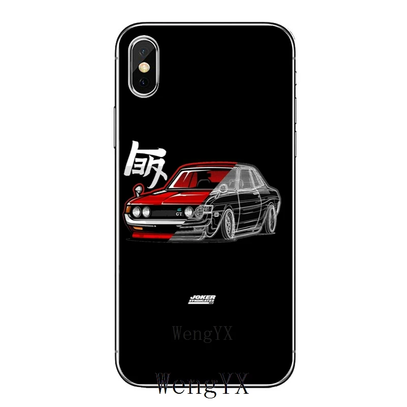 Тонкий, из ТПУ, мягкий чехол для телефона Apple iPhone X XR XS Max 8 7 6s 6 plus SE 5S 5c 5 4S 4 Racing Drift Cars Auto JDM