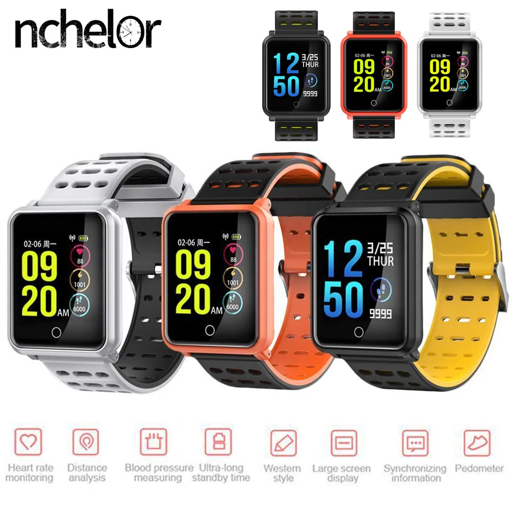 

N88 Smart Watch Color Screen IP68 Waterproof Heart Rate Blood Pressure Monitor Fitness Tracker Pedometer Watches for Android IOS