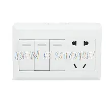 Для болтов три переключателя 2 Pin US EU розетка AU розетка настенное крепление пластины