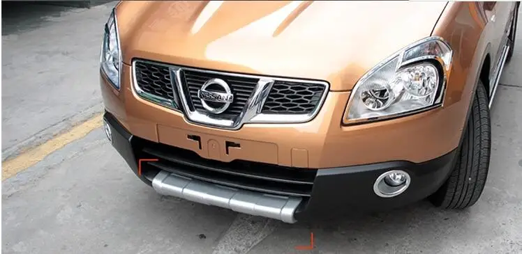 ABS передний+ задний бампер защитная пластина для NISSAN QASHQAI J102006 2007 2008 2009 - Цвет: Front