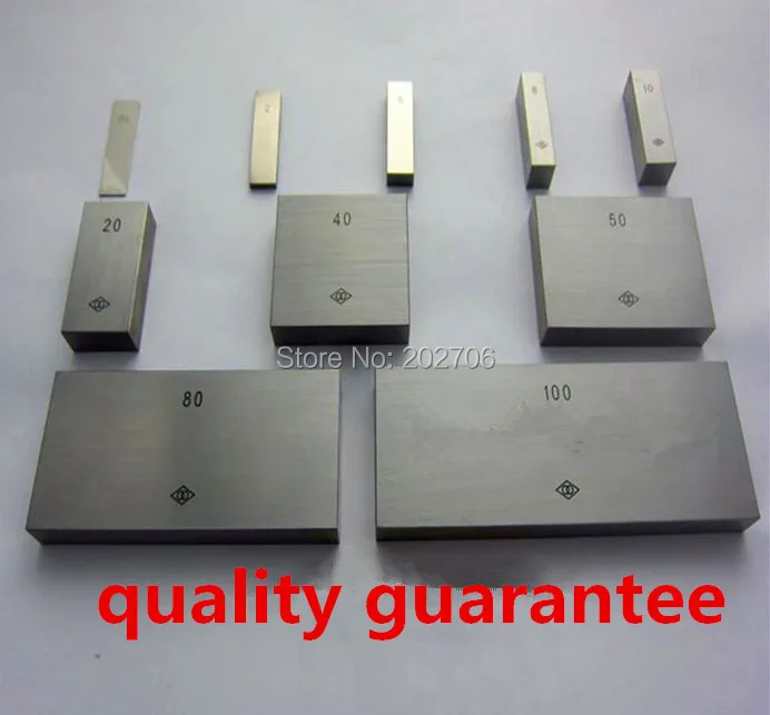 Steel Block Gauge Measure Gage Block Steel Square Gage Block 10mm, 20mm