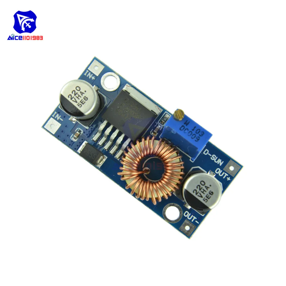 XL4015 Max 5A 75 Вт CC/CV DC 4 38 в до 1 25 36 Регулируемый понижающий преобразователь модуль