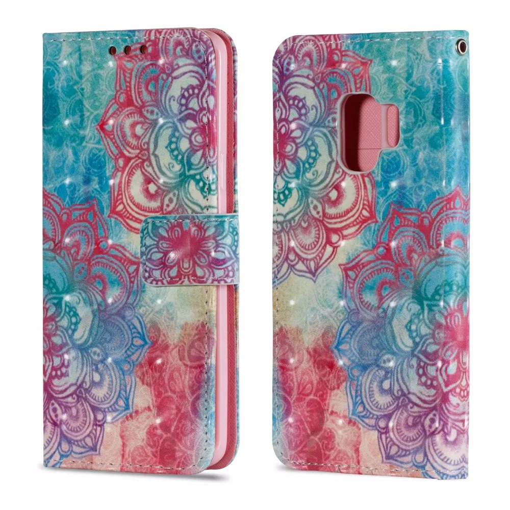 Cartoon For Samsung Galaxy S9 S9 Plus Note 8 Case Flip PU Wallet Card Holder Cover For iPhone X Smart Wallet Case Unicorn        (56)