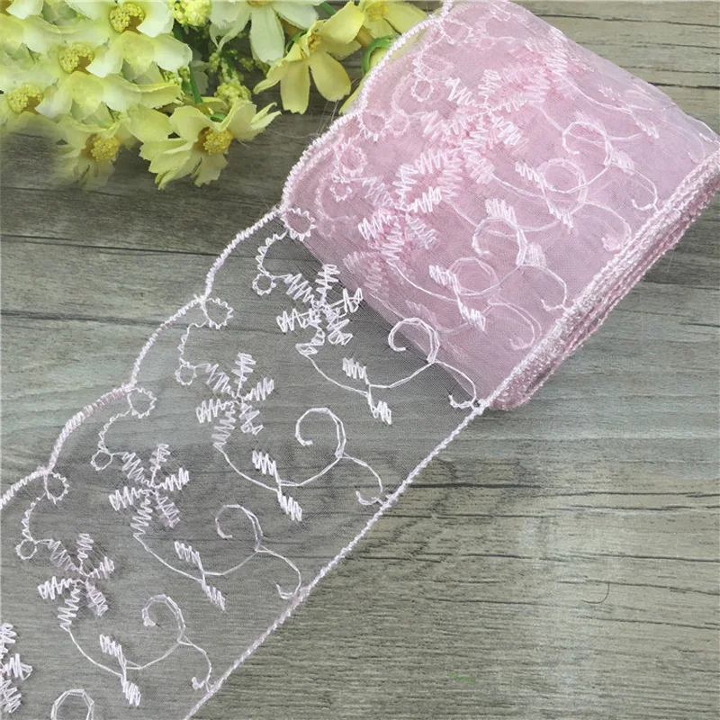 

30 ярдов 6,5 см розовая кружевная лента DIY декоративная кружевная отделка ткань для свадьбы, дня рождения, рождественского декора, ремесла, одежда/аксессуары