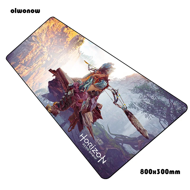Коврик для мыши horizon zero dawn, 800x300x2 мм, коврик для компьютерной мыши, игровые аксессуары, толстый коврик для мыши, клавиатура, pc gamer