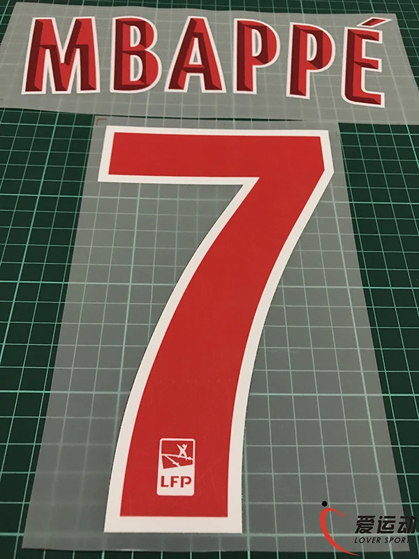 19 PSG home MBAPPE#7 набор именных чисел+ Ligue 1 Чемпион патч+ ooredo Париж MBAPPE#7 nameset