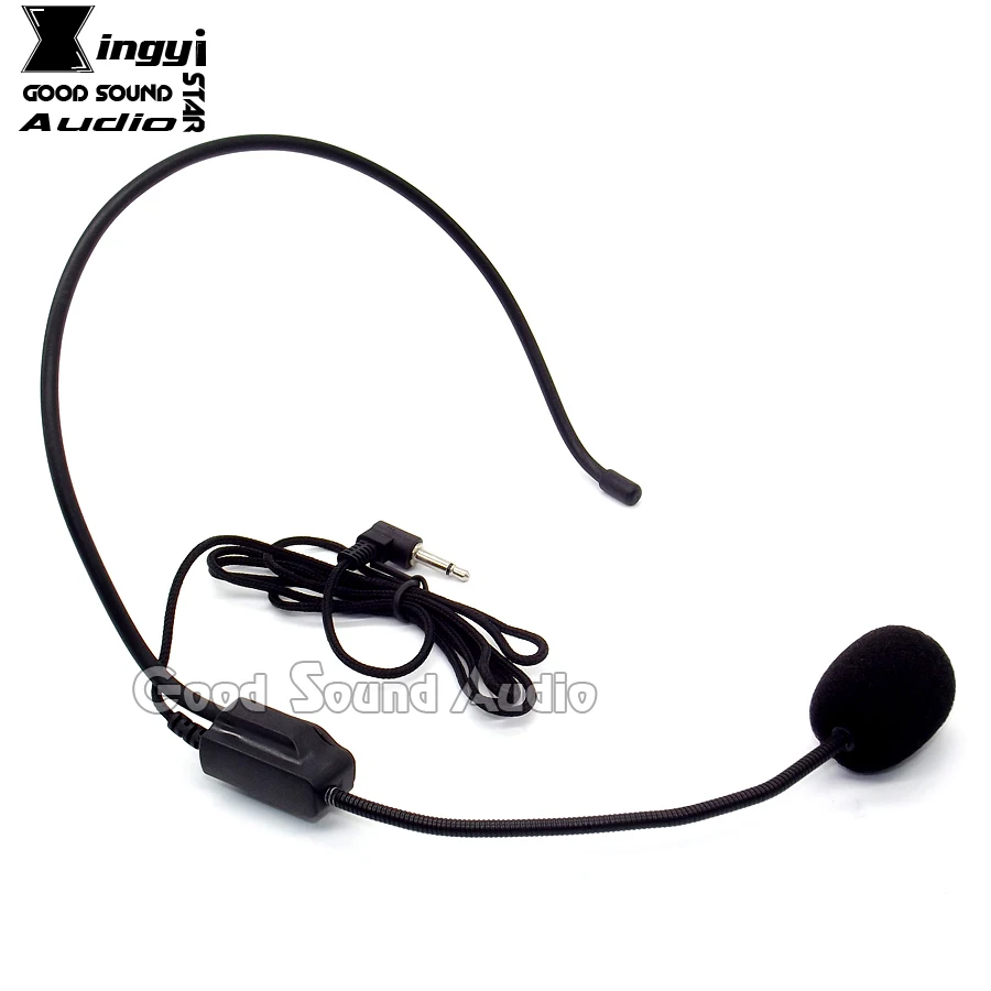 

3.5mm Plug Wired Earhook Headworn Condenser Headset Microphone Headband Mic For Wireless Megaphone Computer Teaching Tour Guide