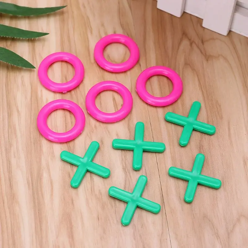 Plastic O X Tic Tac Toe Chess Piece Toys Set Kids Brain Teaser Baby Early Educational Intelligence Development Exercising Tool 5