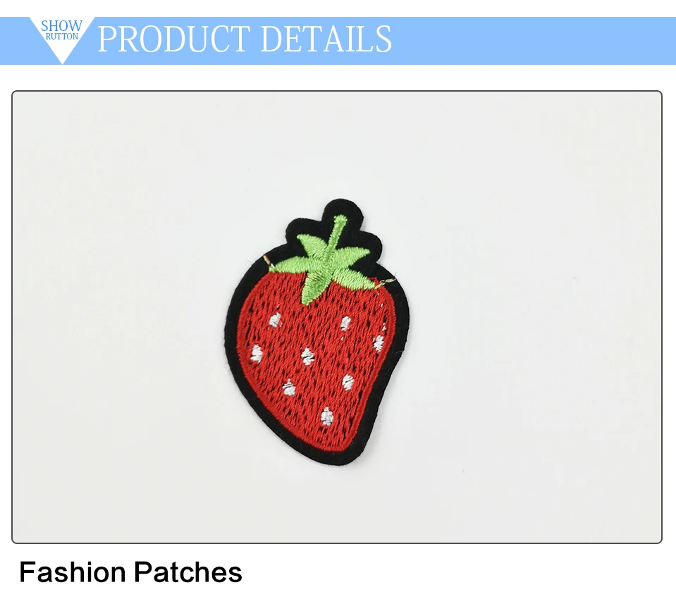 Iron Patches For Clothing Kids Pineapple Cactus Cherry Strawberry Cake Smiley Flower Embroidered Patches For Clothes Applique (2)